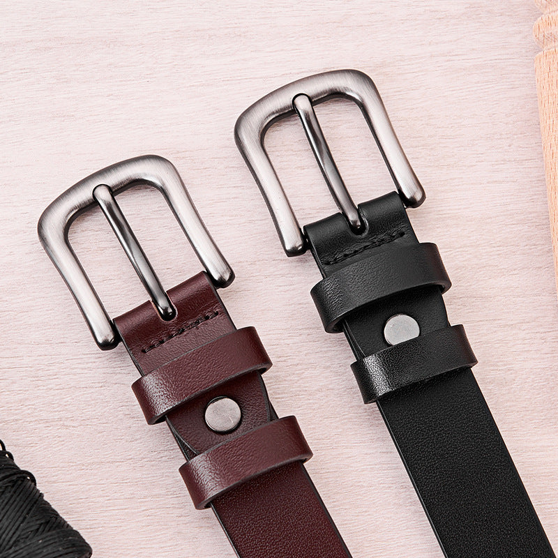 First Layer Cow Leather Belt Women's New