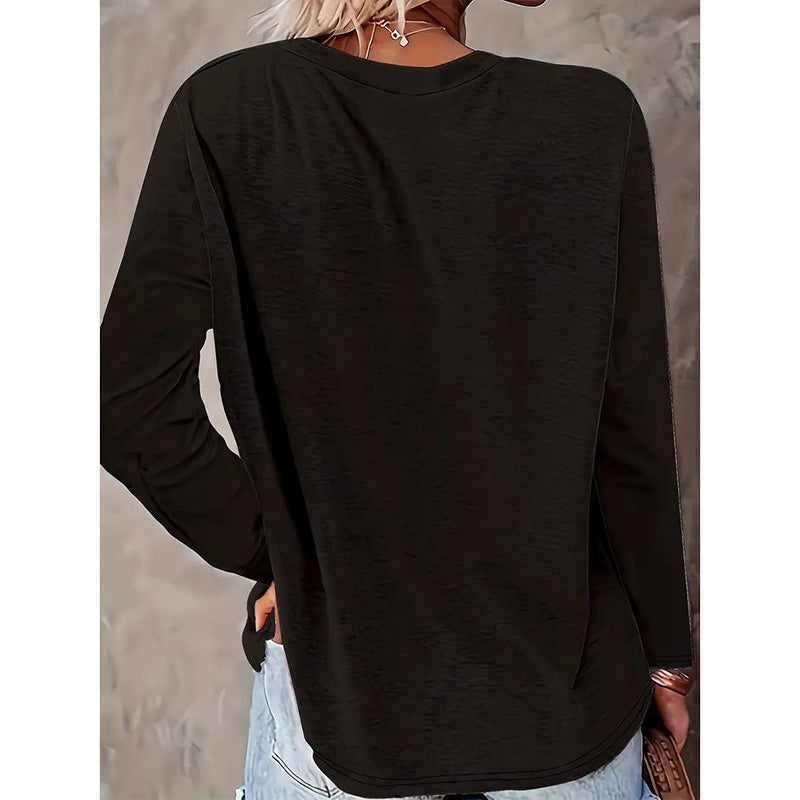 Women's Floral Print Crewneck Casual Long Sleeve T Shirt Pullover Graphic Tee