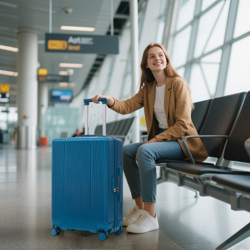 20 24 28 3 Pcs Set In ABS Spinner Wheel Luggage, Carry On Suitcase, Matching Color, TSA Combination Lock