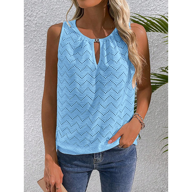 Womens Tank Tops Loose Fit Casual Sleeveless Tops Keyhole Neck Trendy Summer Tops