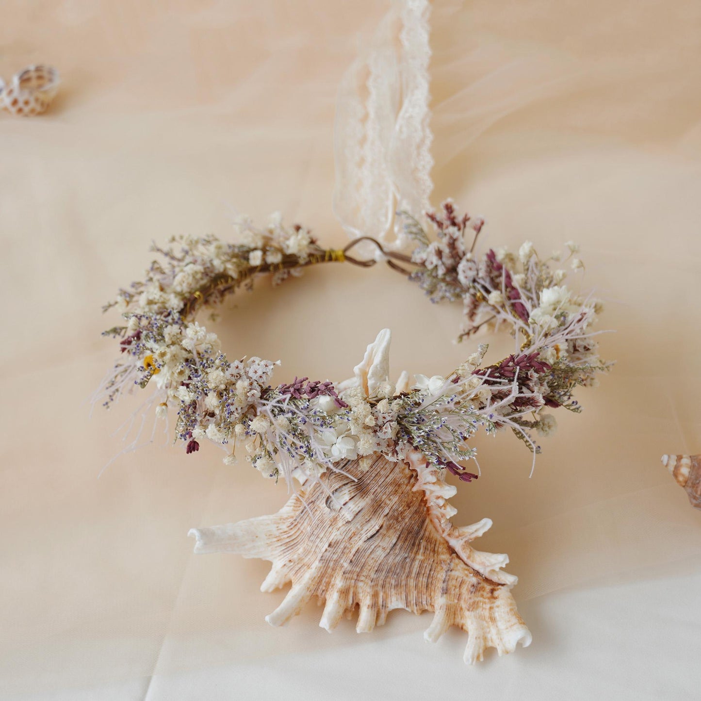 Gypsophila Crown, Dried Flower Crown, Bridal Wedding, Daily Party, Birthday Suitable Crown