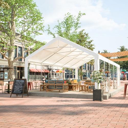 16x32FT Party Tent Heavy Duty, Large Wedding Event Shelters With 3 Storage Bags & Removable Sidewalls, Outdoor Canopy Gazebo Commercial Tents For Parties Carport Camping Garden Patio