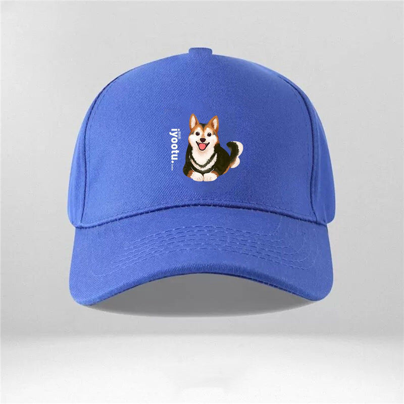 Cartoon Dog Shiba Inu Men And Women Couple New Peaked Cap