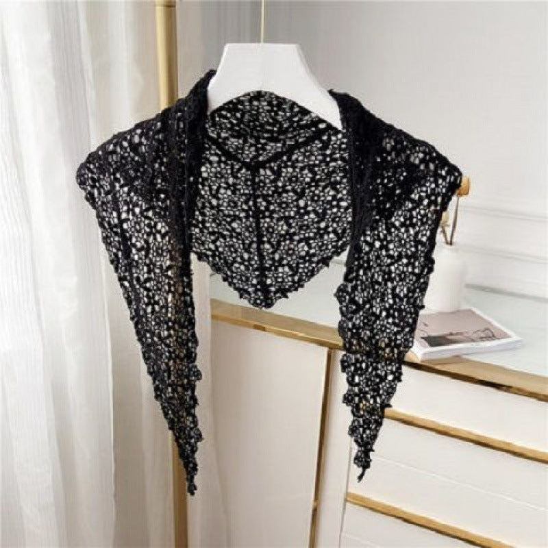 Spring And Summer New Korean Style Triangular Binder Lace Scarf Shawl