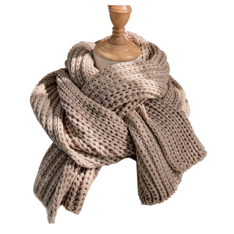 Women's Autumn And Winter Thick Knitted Scarf