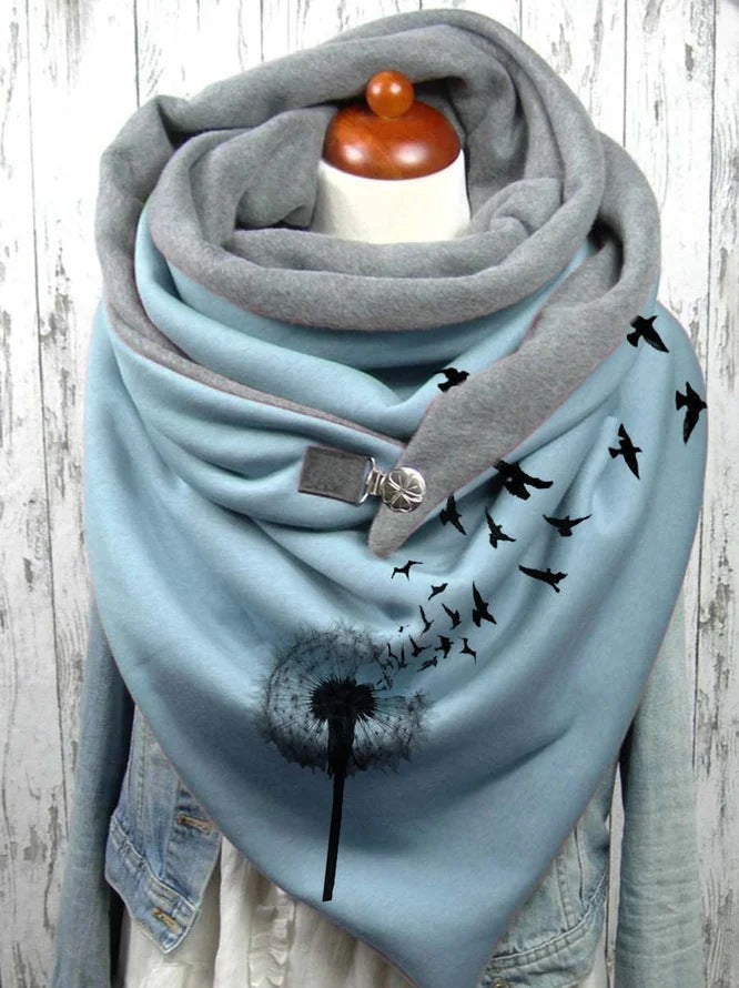 Women's Cotton Malaysia Warm Button Scarf