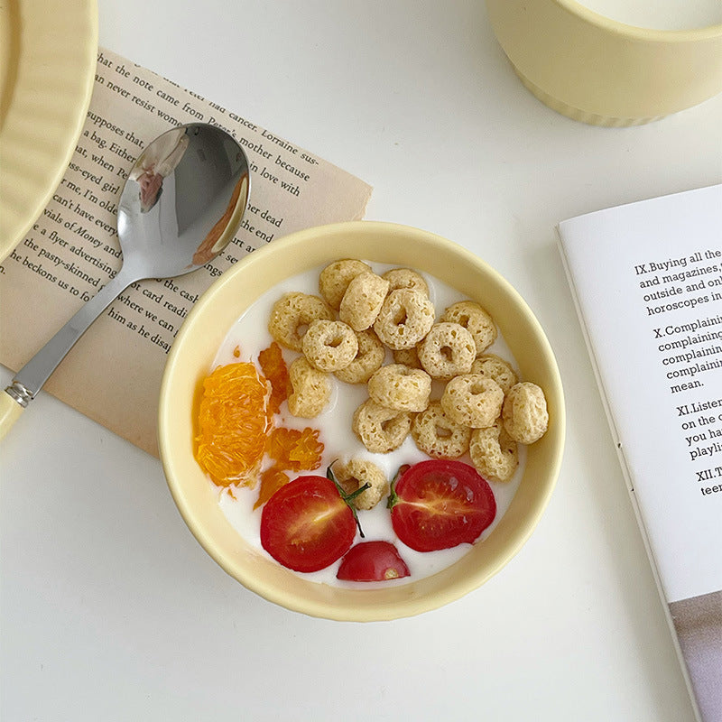 Creamy Yellow Korean Ins Style Rice Bowl