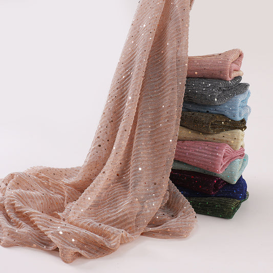 Closed-toe Sequined Shawl Scarf