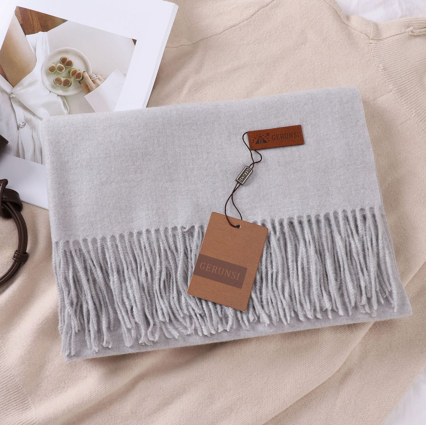 Solid Color Faux Cashmere Women's Scarf