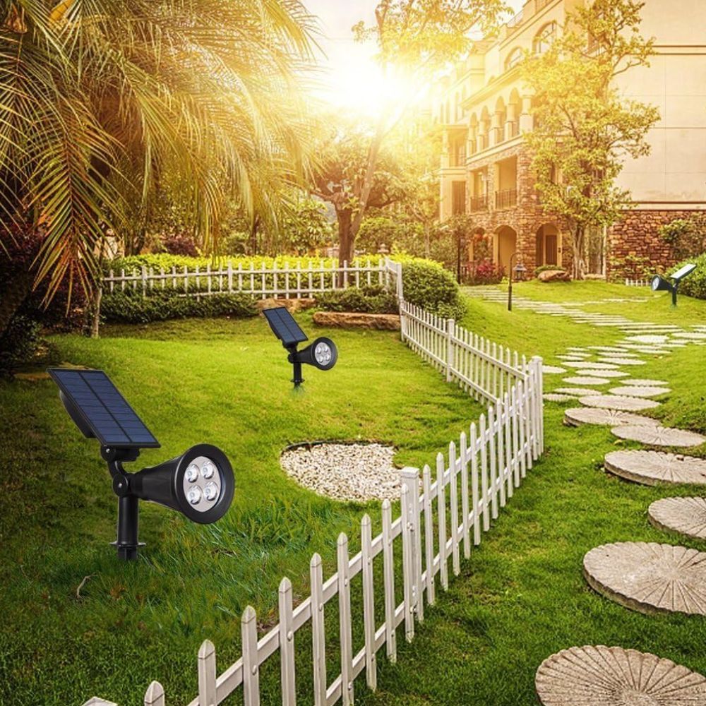 Solar Spot Lights LED Outdoor Garden Pathway Lawn Stake Lamp Landscape Decor UK