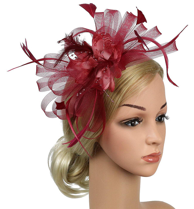 European And American Horse Festival Tea Party Mesh Hair Accessories Billycock Barrettes