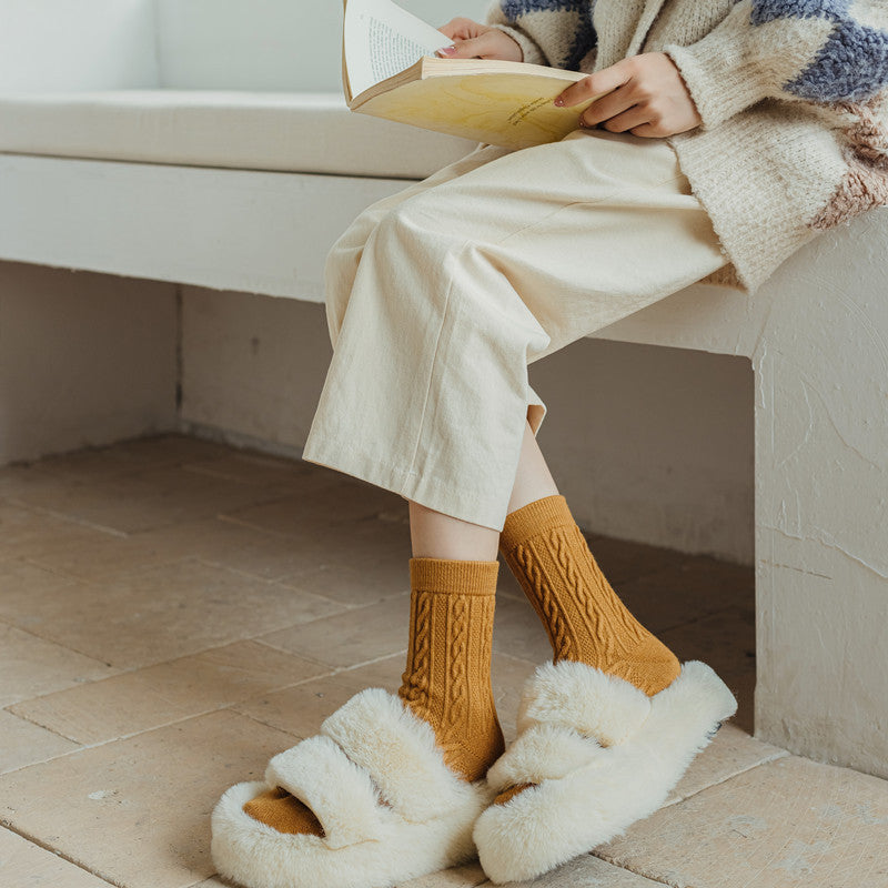 Women's Socks Japanese Style Knitting Twist