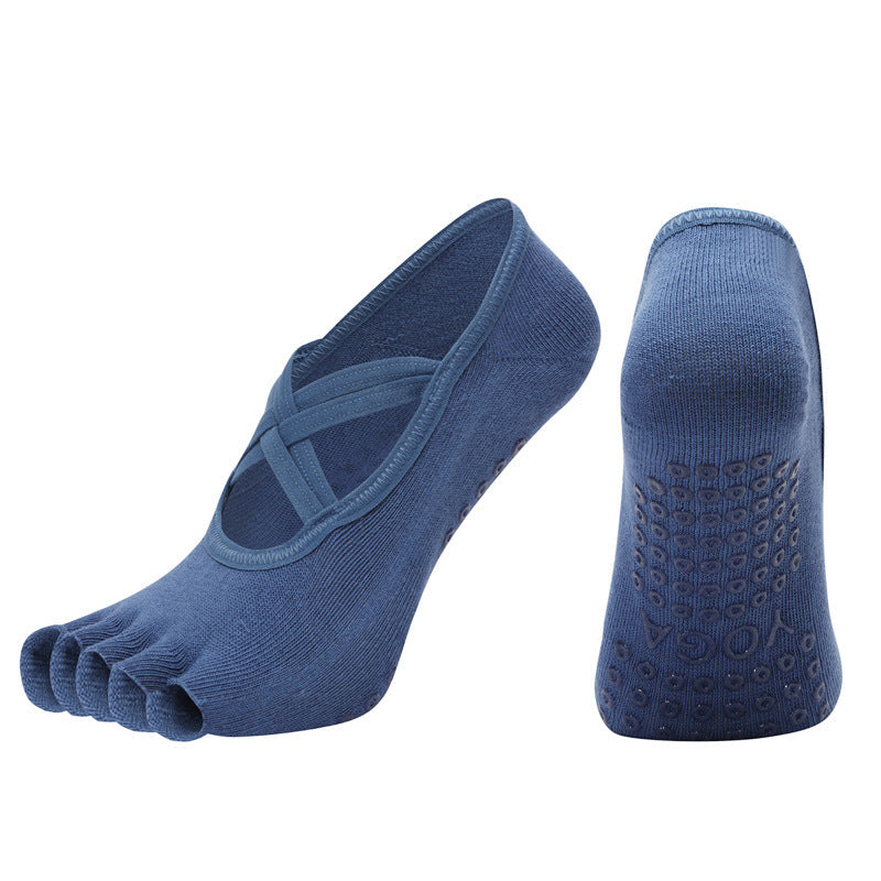 Cross-border Women's Non-slip Five-finger Yoga Socks Live Broadcast Body Dance Aerobics Pilates Fitness Sports Socks
