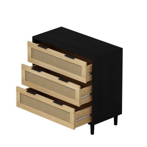 3 Drawers Rattan Storage Cabinet Rattan Drawer