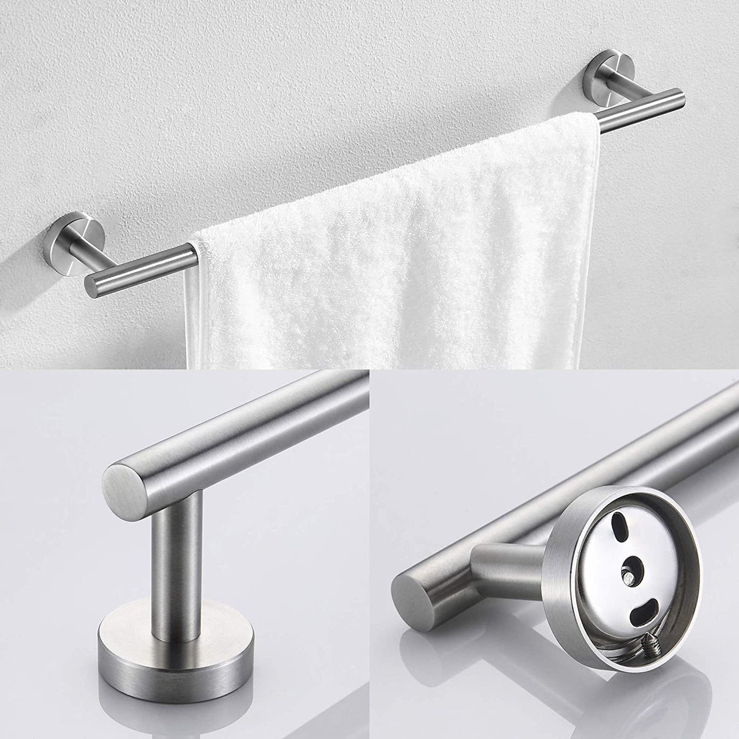 3-piece Set Of Bathroom Hangers And Towel Racks