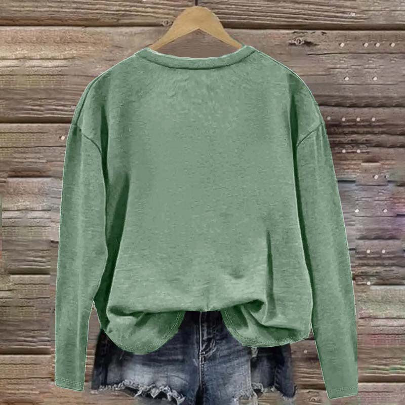 3 Pack Women's Solid Color Casual Set Round Neck Long Sleeve Tops For Spring&Fall