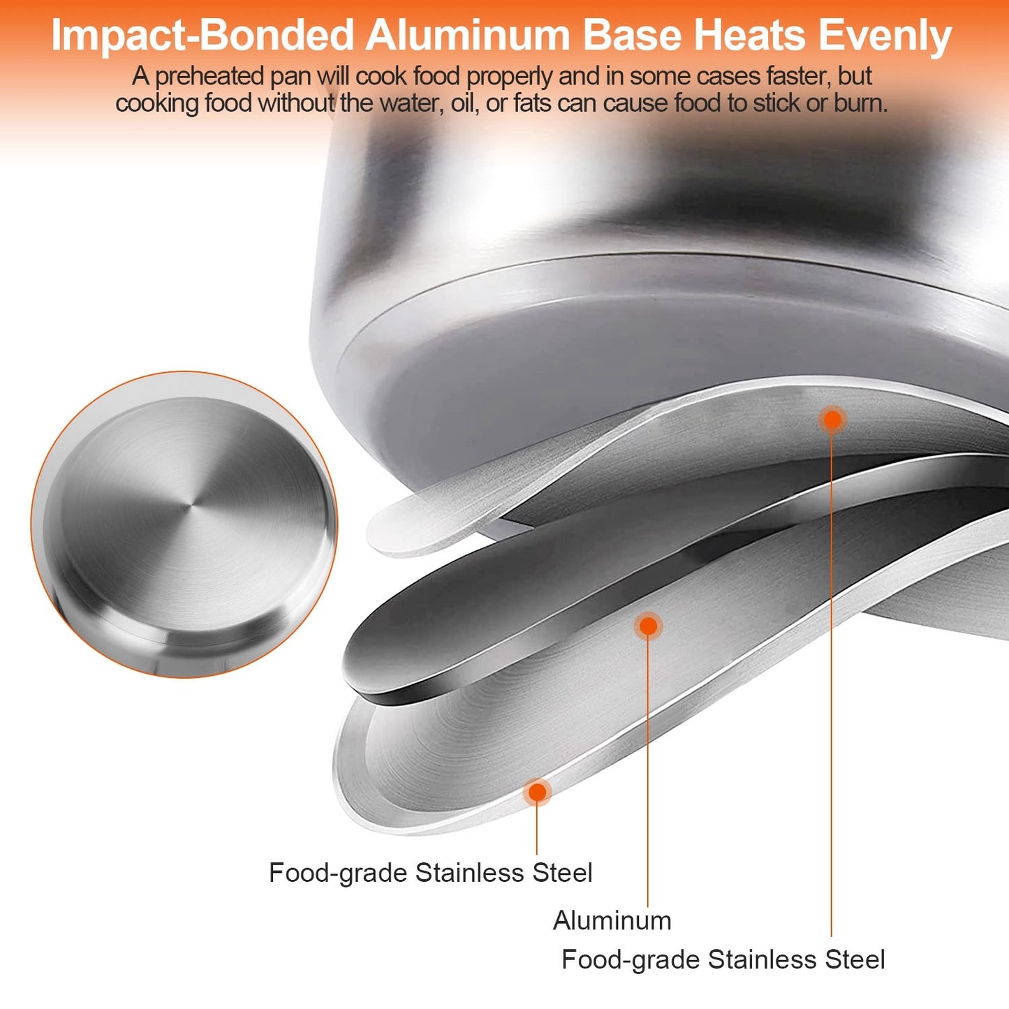 4Pcs Stainless Steel Cookware Set Frying Pan 2Quart Saucepan 2.7Quart 3.7Quart Stockpot With Lid Dishwasher Safe Fedex Shipping