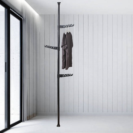 Extra Long Clothes Hanger With The Top Relying On The Ceiling And Nuclear Floor