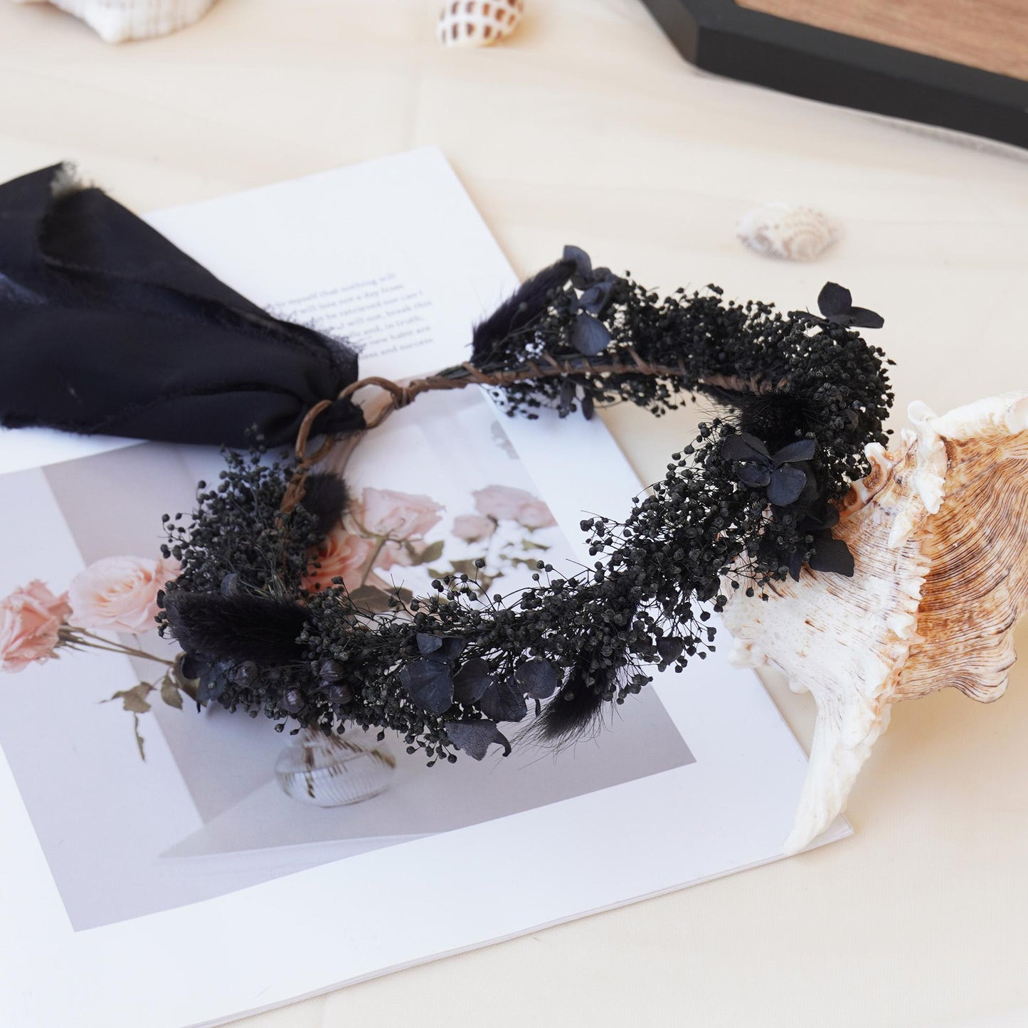 Gypsophila Crown, Dried Flower Crown, Bridal Wedding, Daily Party, Birthday Suitable Crown