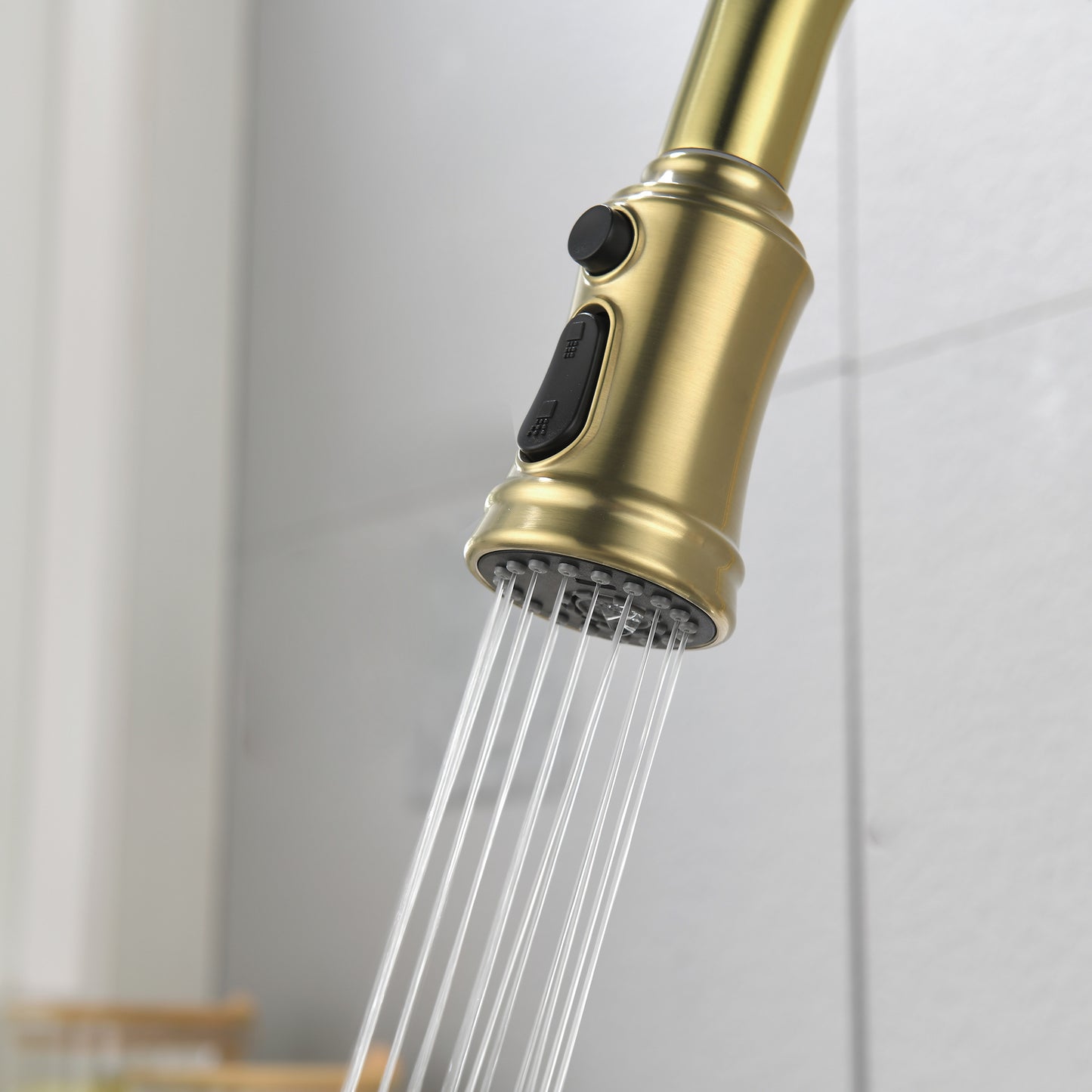 Single Handle High  Pull Out Kitchen Faucet, Single-stage Stainless Steel Kitchen Sink Faucet, With Pull Down Spray