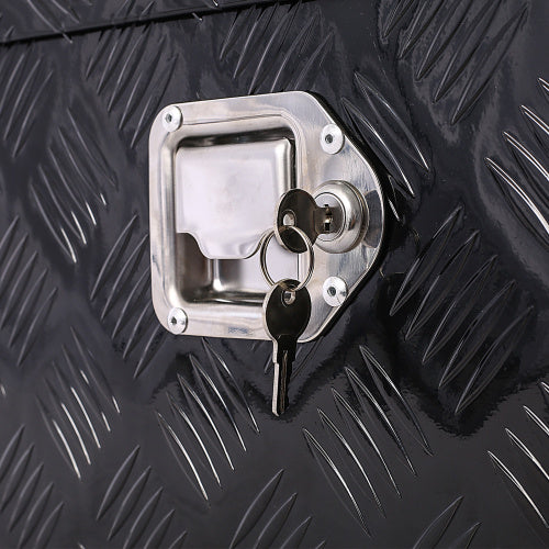 30inch Aluminum Tool Box,heavy Duty Truck Bed Tool Box,outdoor Trailer Pickup Storage Tool Box,RV Storage Organizer,underbody Box W  Lock Keys,black