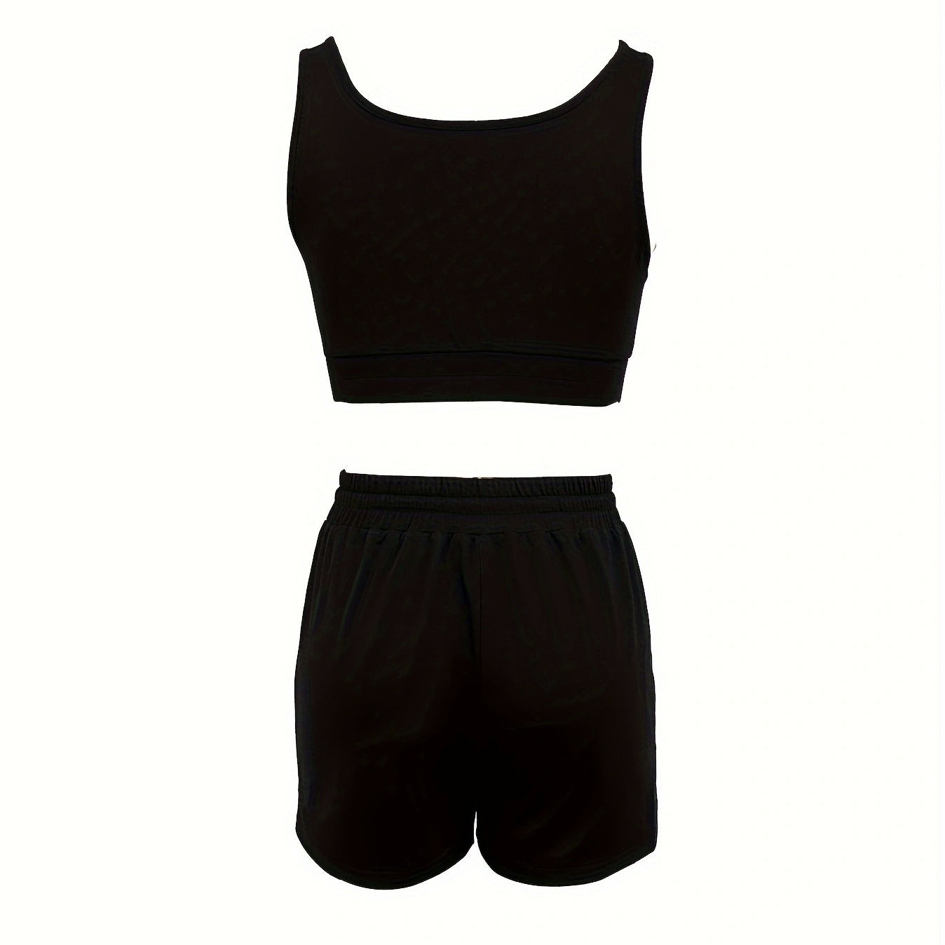 Women's Solid Color Casual Fashion Camisole Vest Shorts Set