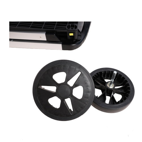 Folding Service Cart With Wheels Double-decker, Shopping, Library, Office Warehouse Moving Carts