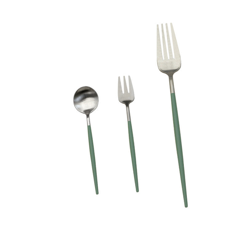 Electroplating Western Tableware Stainless Steel Cutlery Set