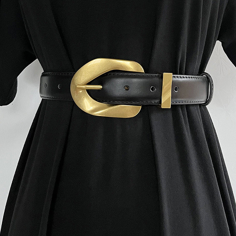 Personality Retro Metal Buckle Women's Belt