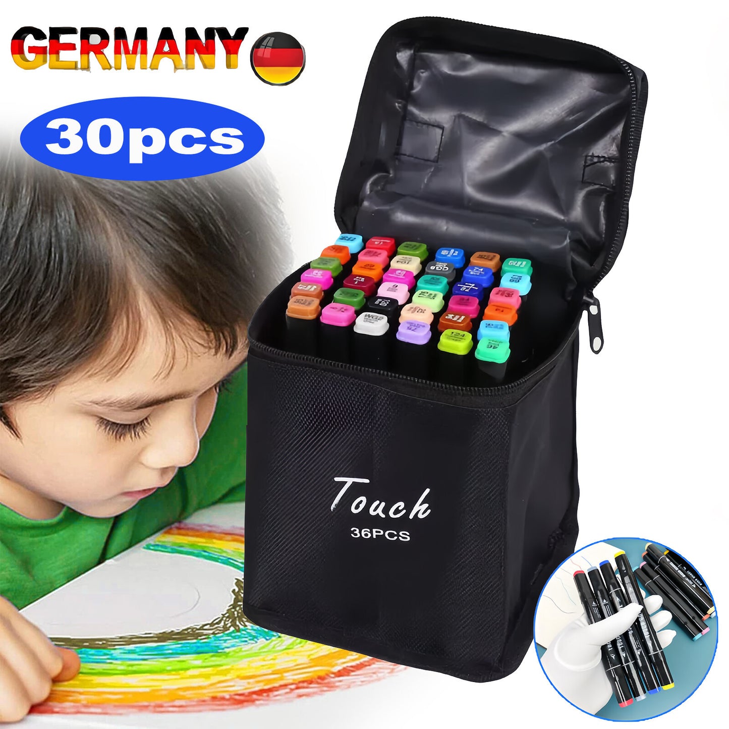 30 Color Acrylic Pens Marker Set Permanent Pen For DIY Graffiti Sketch Dual