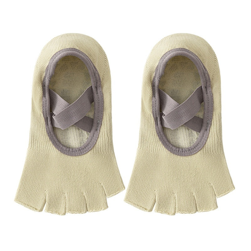 Open Toe Five Finger Yoga Socks Children's Professional Non-slip Summer Thin Short