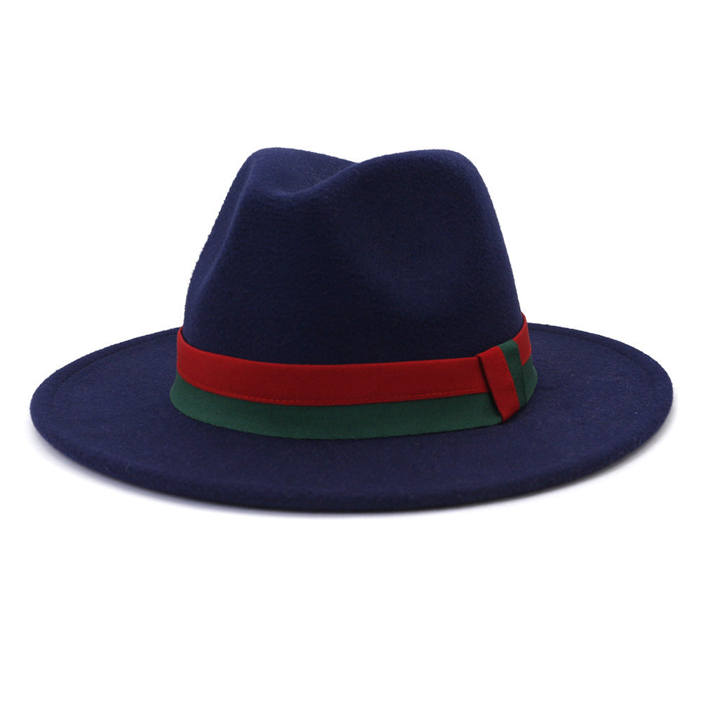 Big Brim British Style Woolen Jazz Top Hat