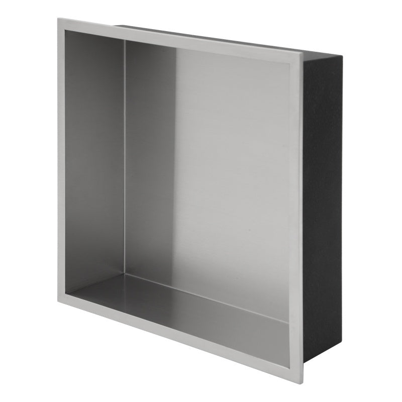 12 X 12 In Stainless Steel Shower Niche - Brushed Nickel, Waterproof, Easy Installation, Corrosion-Resistant