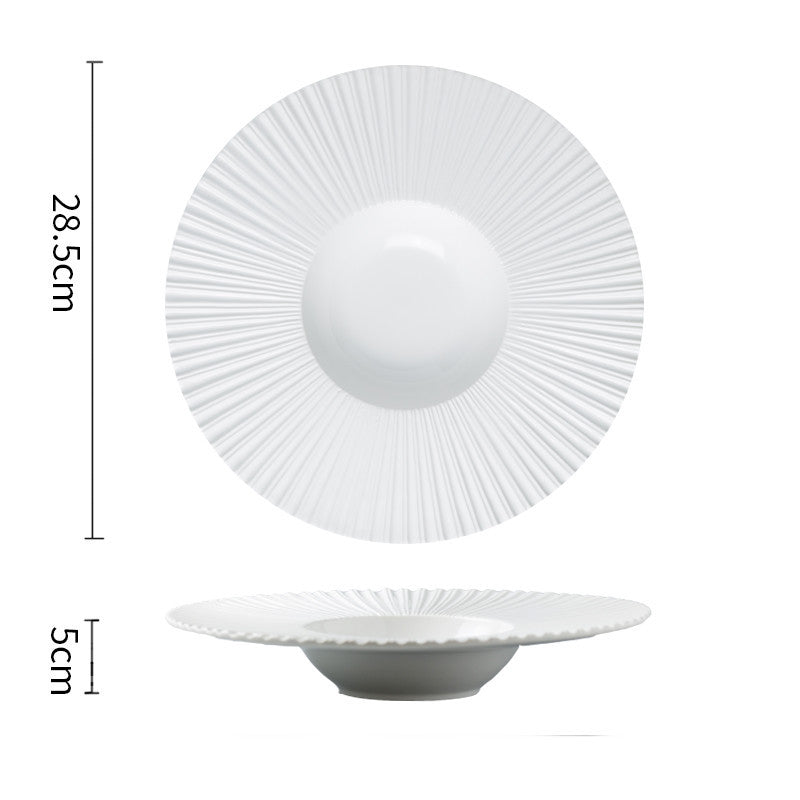 Creative Straw Hat Dish Holder For Home Western-style Pasta Soup