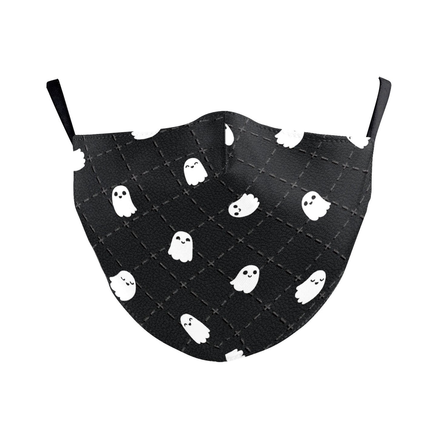 Digital Printing Halloween Skull Pumpkin Creative Design Double-layer Dustproof Mask