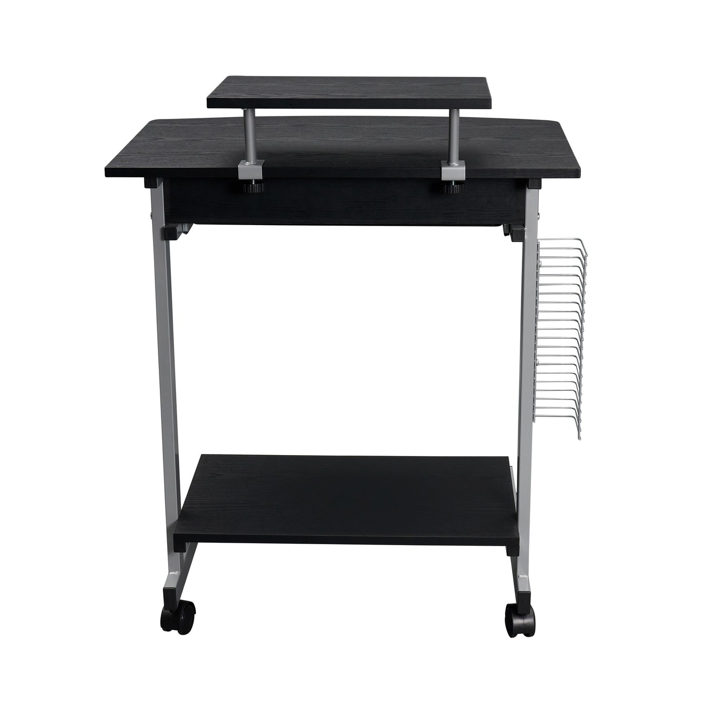 Compact Computer Cart With Storage Space, Dark Coffee Color,Prohibited Platform Amazon