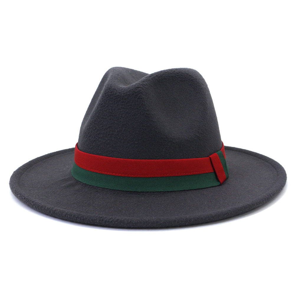 Big Brim British Style Woolen Jazz Top Hat