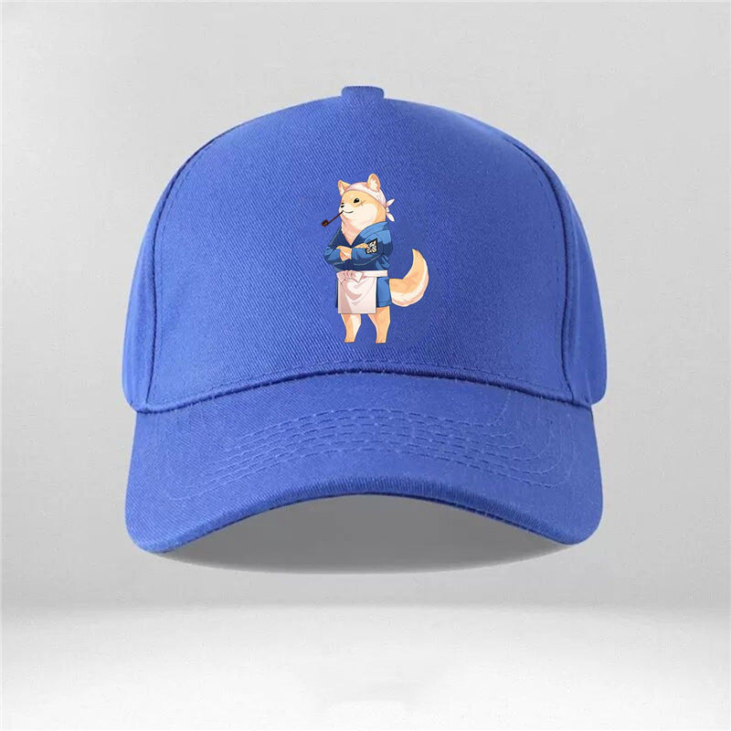 Cartoon Dog Shiba Inu Men And Women Couple New Peaked Cap