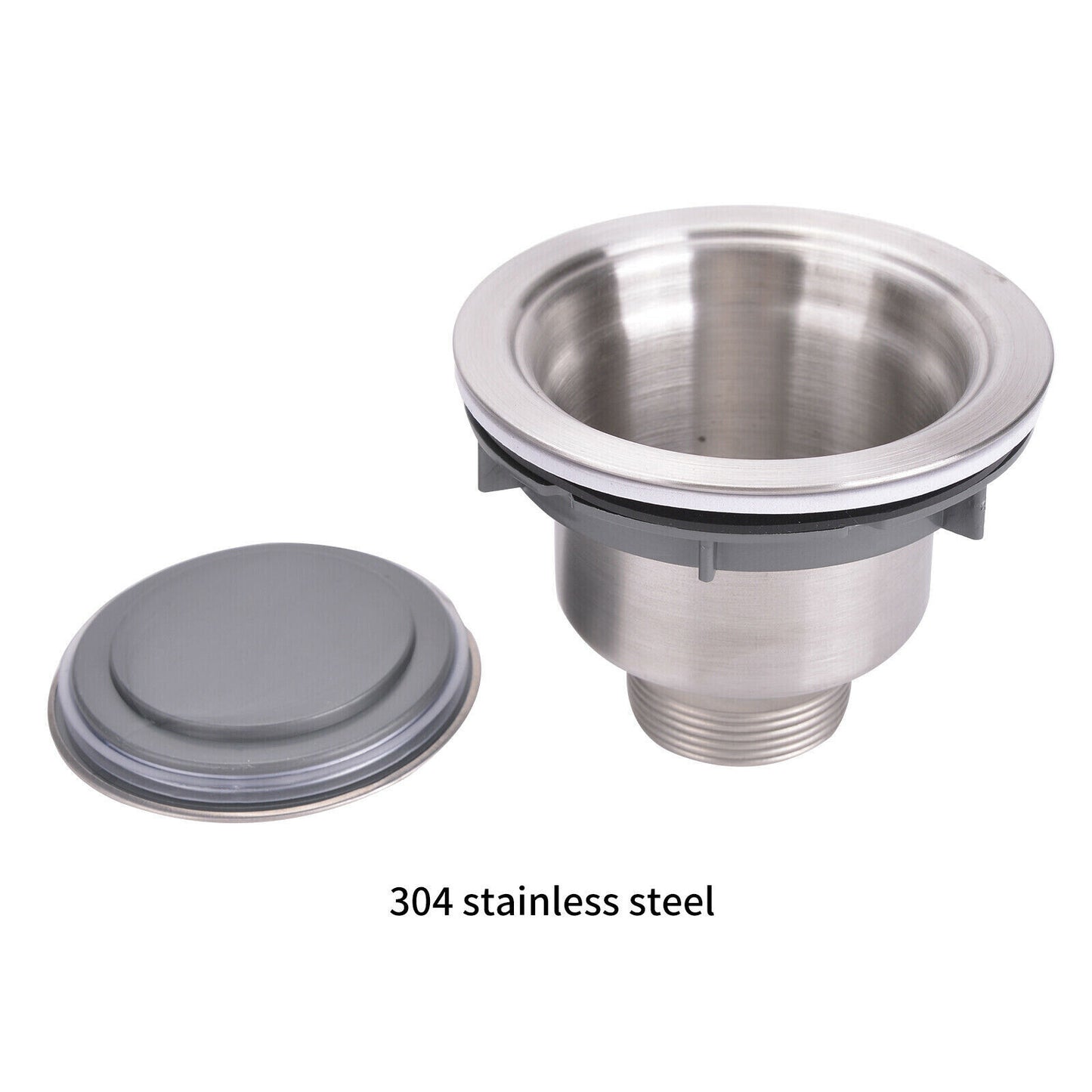 Stainless Steel Single Bowl Square Kitchen Laundry Washing Sink Plumbing Waste