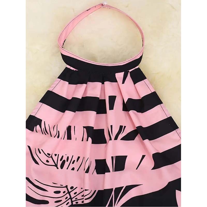 Women's 2 Piece Outfits Plants Graphic Print Crop Halter Top And Wide Leg Pants Set