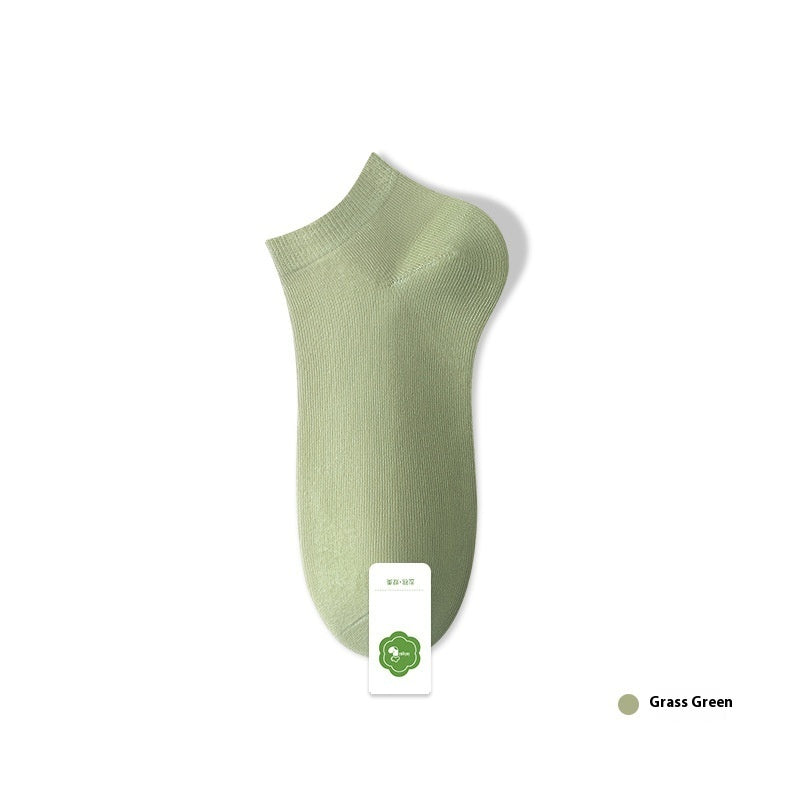 Women's Pure Cotton Spring And Summer Seamless Socks Deodorant Sweat Absorbing Socks