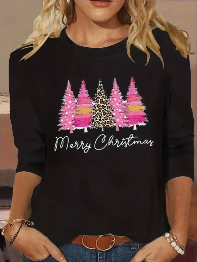 Women's Printed Hoodless Long Sleeve Sweatshirt