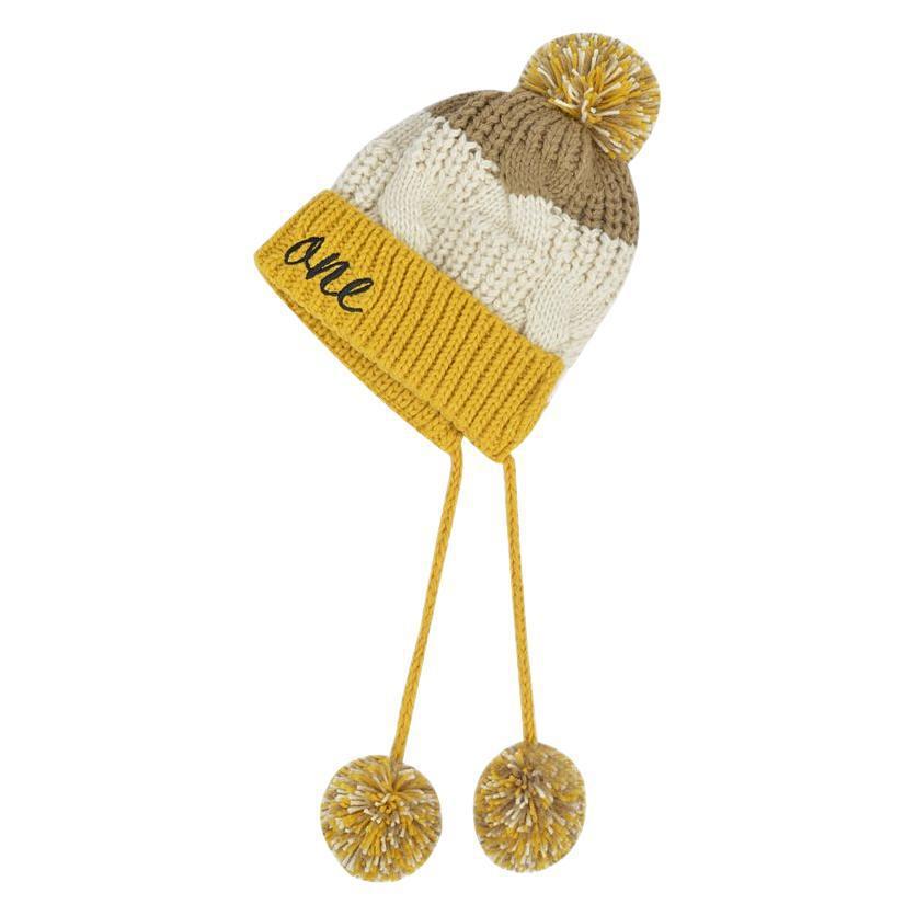 Winter Hat Women's Fleece-lined Warm Wool Hat Korean Style Colorblock All-matching Hat