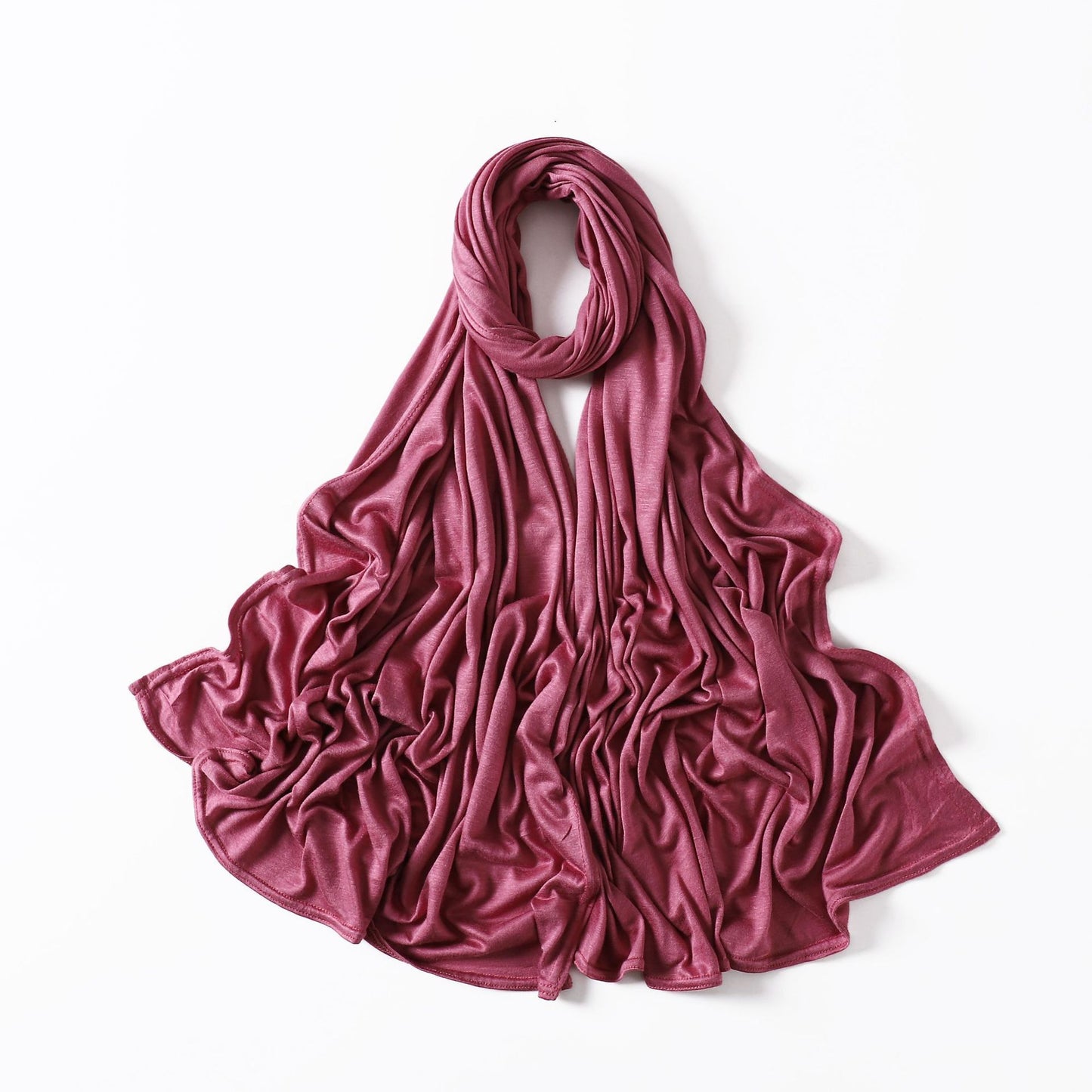 35 Colors Malaysia Pure Color Modal Curling Mercerized Cotton Scarf