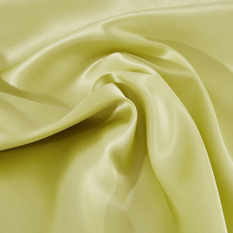 Solid Color Artificial Silk Pillow Cover Plain Zipper