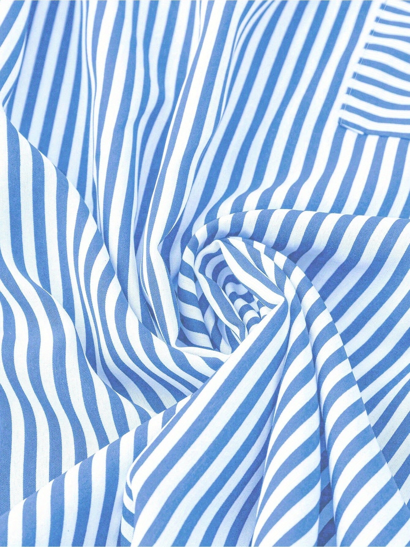 Women's Plus Size Casual Striped Shirt - Summer V-Neck Three-Quarter Sleeve Outdoor Top With Pockets