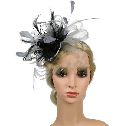 European And American Horse Festival Tea Party Mesh Hair Accessories Billycock Barrettes