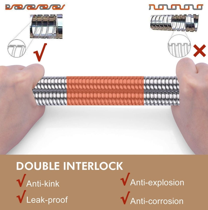 PVC Shower Hose 59 In Extra Long Smooth Handheld Shower Hose Flexible Anti-Kink Handheld Shower Head Hose With Brass Spin Inner Core White