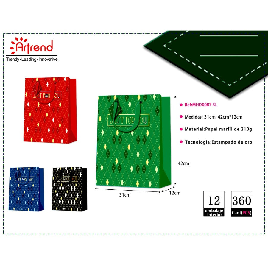 12-pack Beautiful Large Capacity Gift Bags With Handles, Reusable And Stylish, Multi-purpose Color Mix For Gift Wrapping