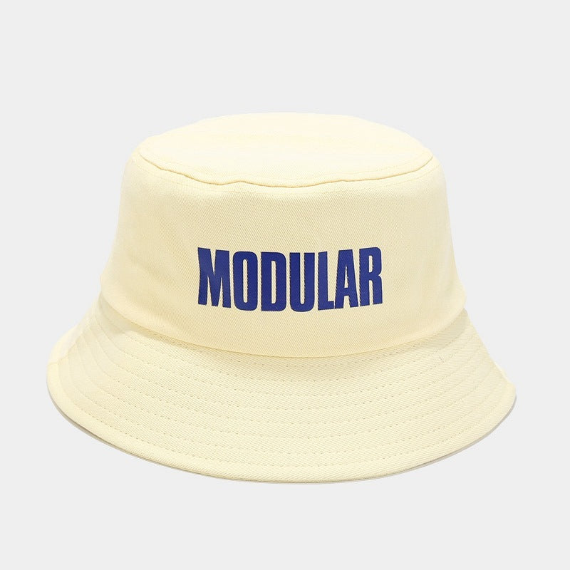 Letters Fisherman Hat Face-showing Little Korean Style Students